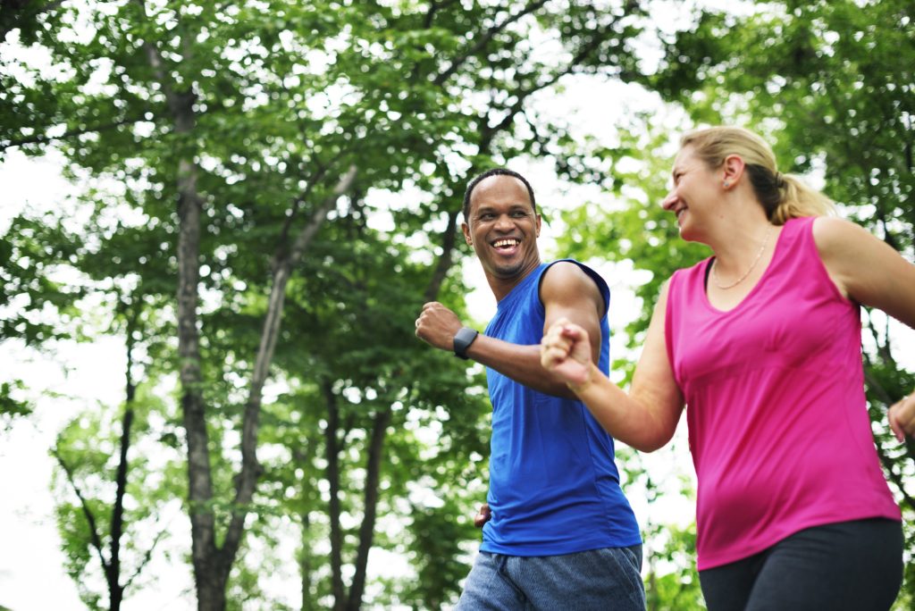 Couple Exercise Happiness Healthy Lifestyle Concept